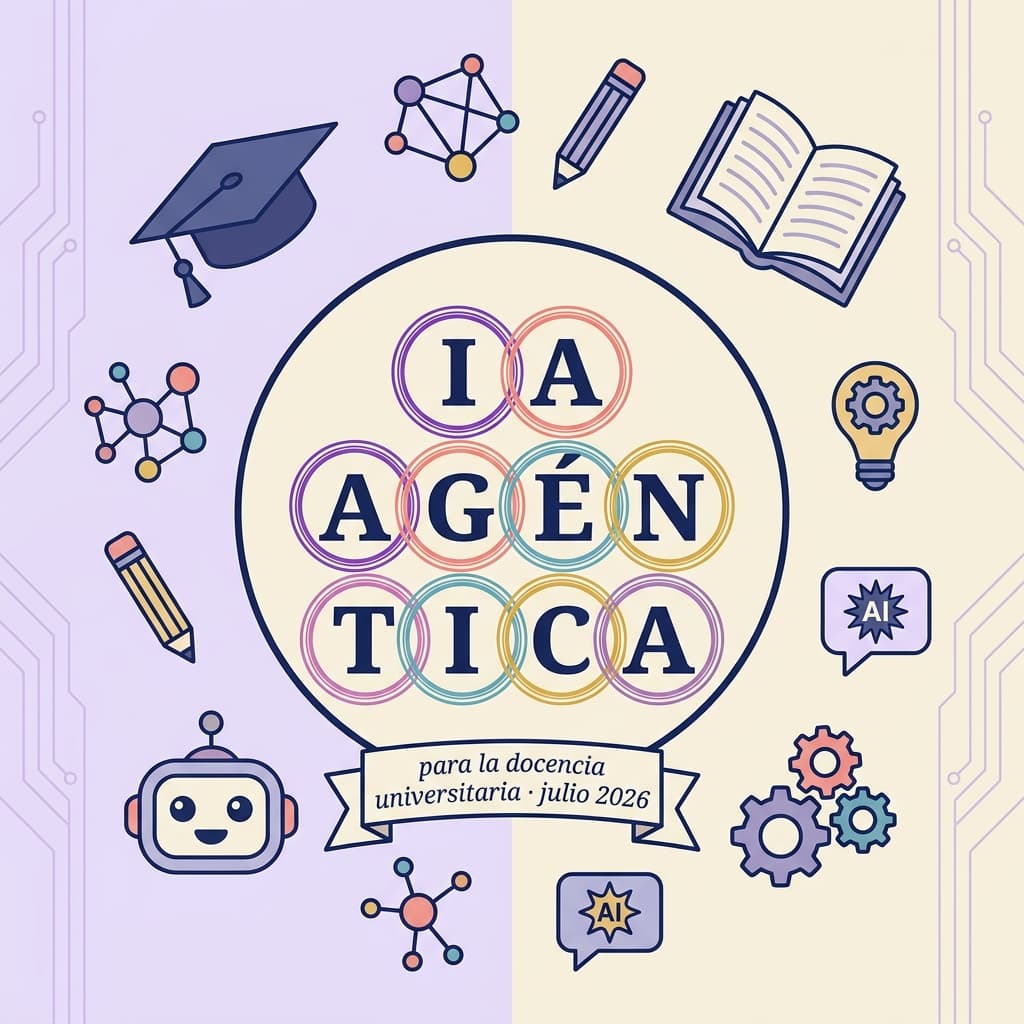 Portada del curso: IA agéntica para la docencia universitaria