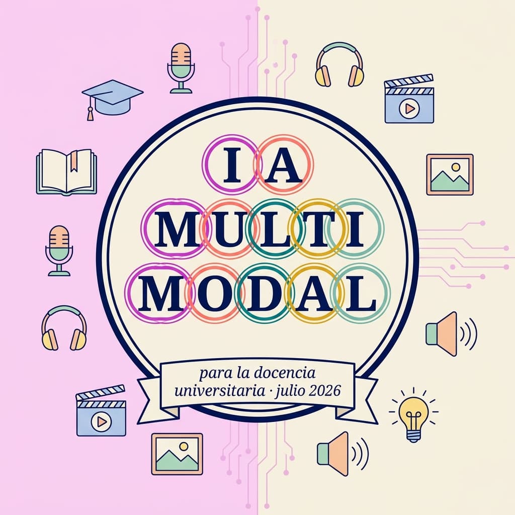 Portada del curso: IA multimodal para la docencia universitaria
