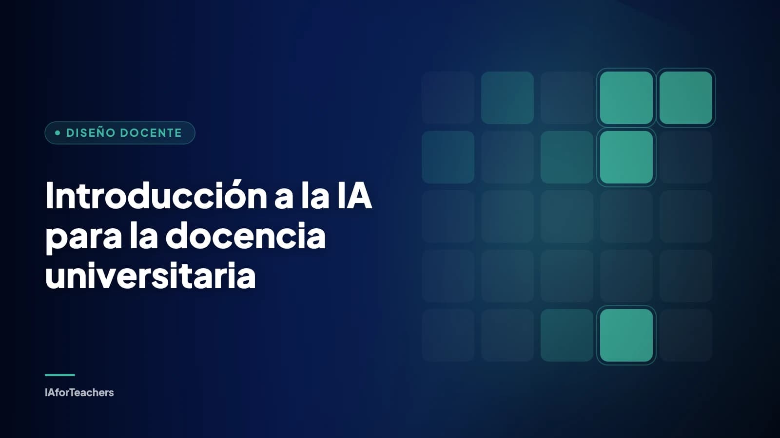 Portada: Introducción a la IA para la docencia universitaria