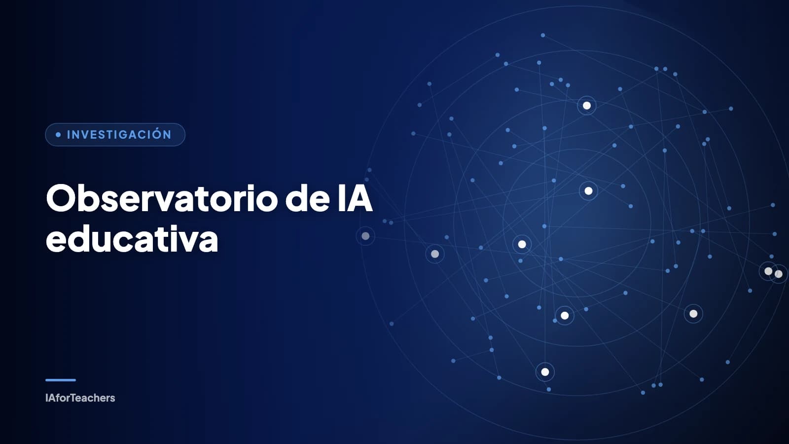 Portada: Observatorio de IA educativa